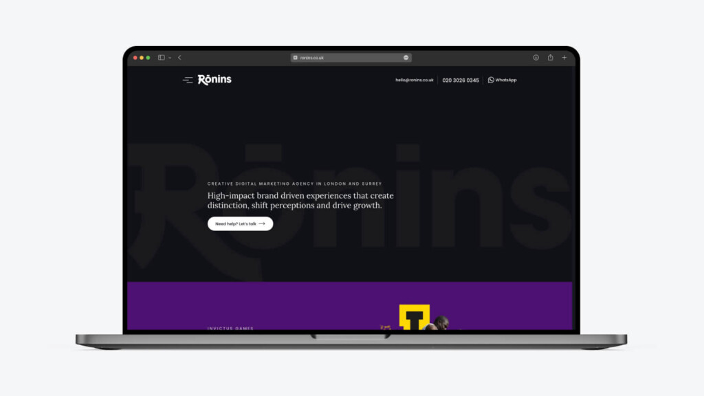 custom web design for ronins